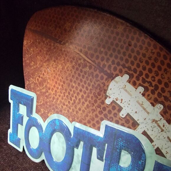 Metal Sign Football Sturdy 12x8" - Picture 2 of 4